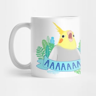 screaming cockatiel doodle Mug